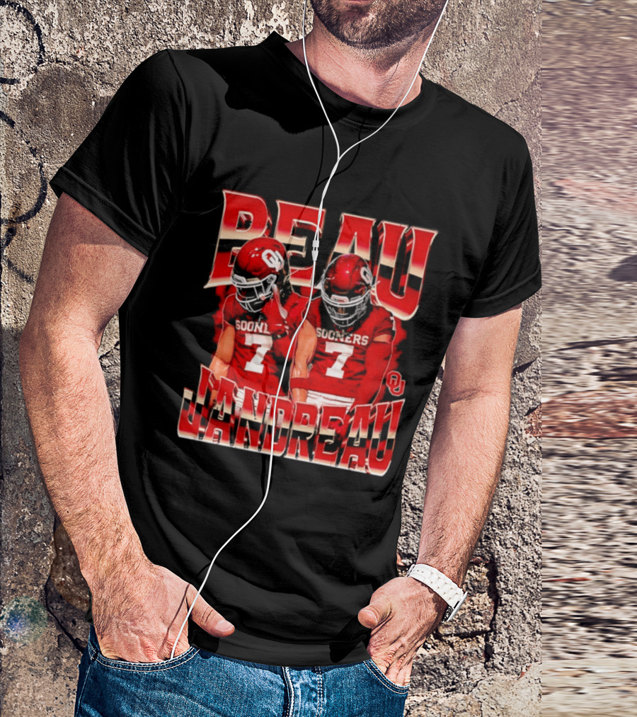 Beau Jandreau Oklahoma Sooners Football Number 7 NCAA Player Collage T-Shirt