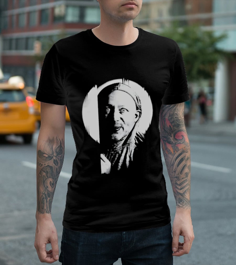 Brian Limond Curious Guy Face Sketch Circle T-Shirt