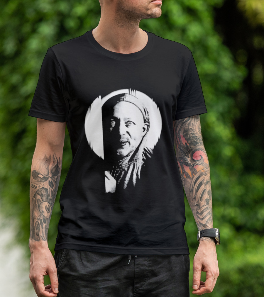 Brian Limond Curious Guy Face Sketch Circle T-Shirt