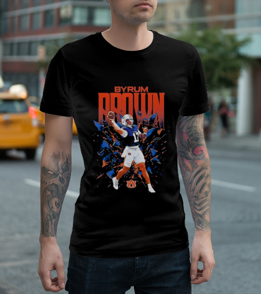 Byrum Brown Auburn Tigers Football Player T-Shirt