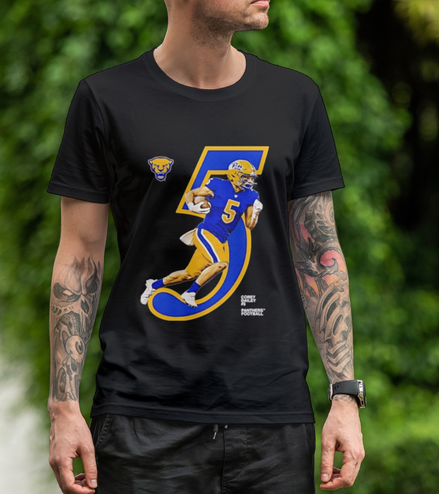 Pitt Panthers Corey Dailey 5 Football Jersey Number T-Shirt