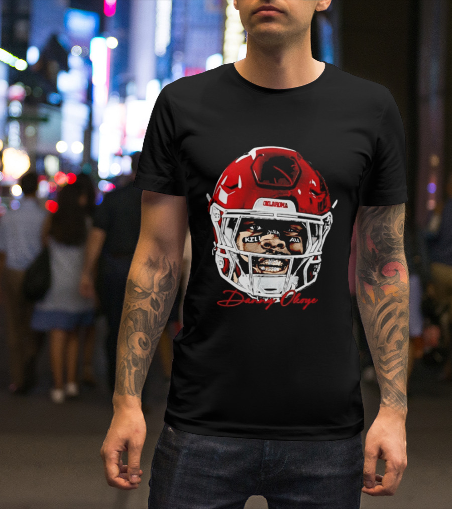 Danny Okoye Oklahoma Sooners Football Helmet Swag T-Shirt