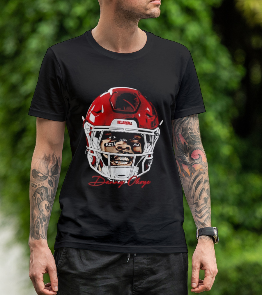 Danny Okoye Oklahoma Sooners Football Helmet Swag T-Shirt