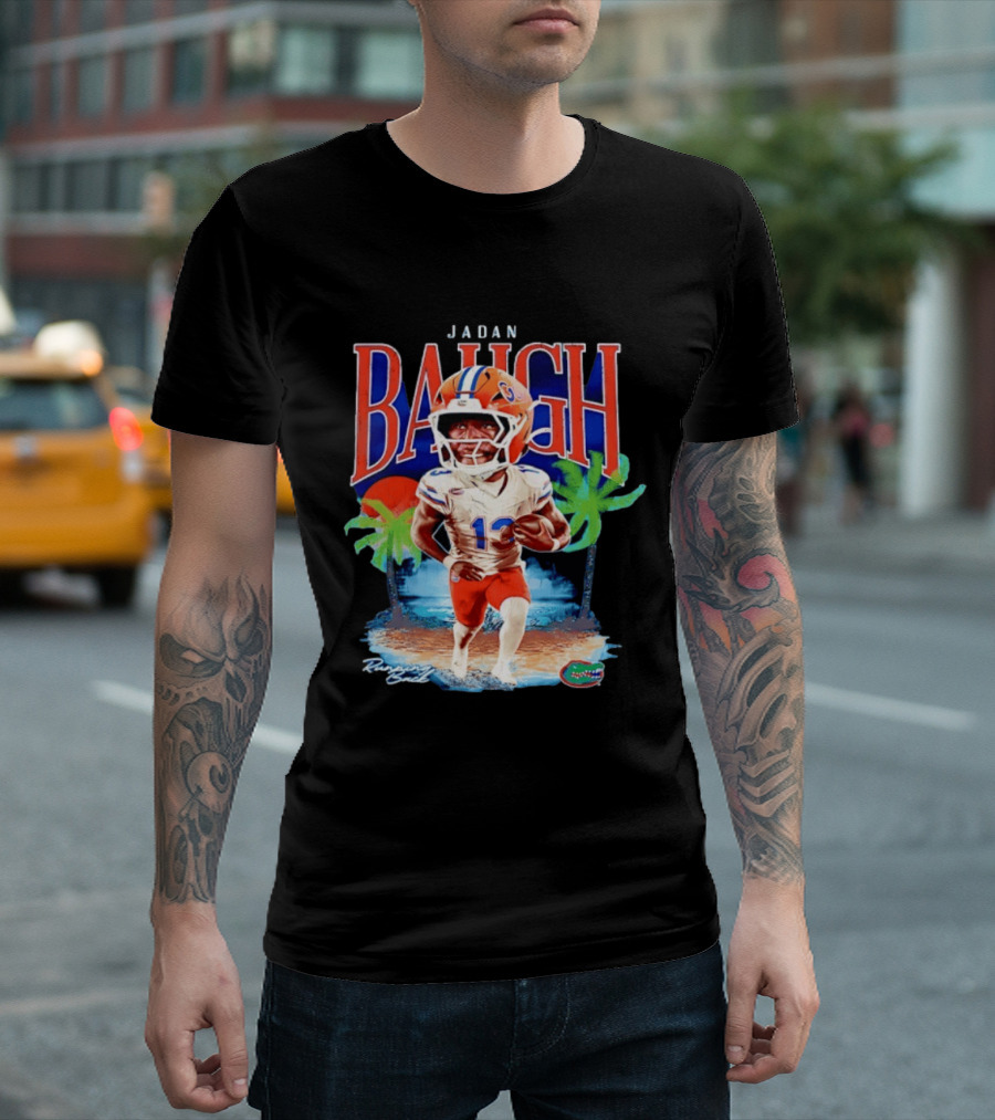 Jadan Baugh Florida Gators NCAA Football Player Beach Palms T-Shirt