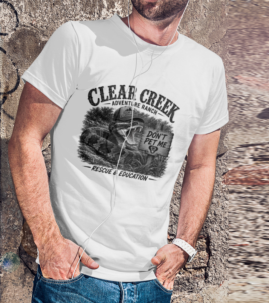 Clear Creek Adventure Ranch Don't Pet Me Rescue Education T-Shirt