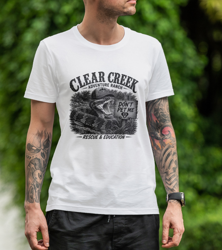 Clear Creek Adventure Ranch Don't Pet Me Rescue Education T-Shirt