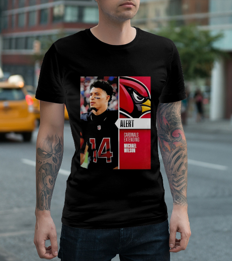 Alert Cardinals Extending Michael Wilson Arizona 14 T-Shirt