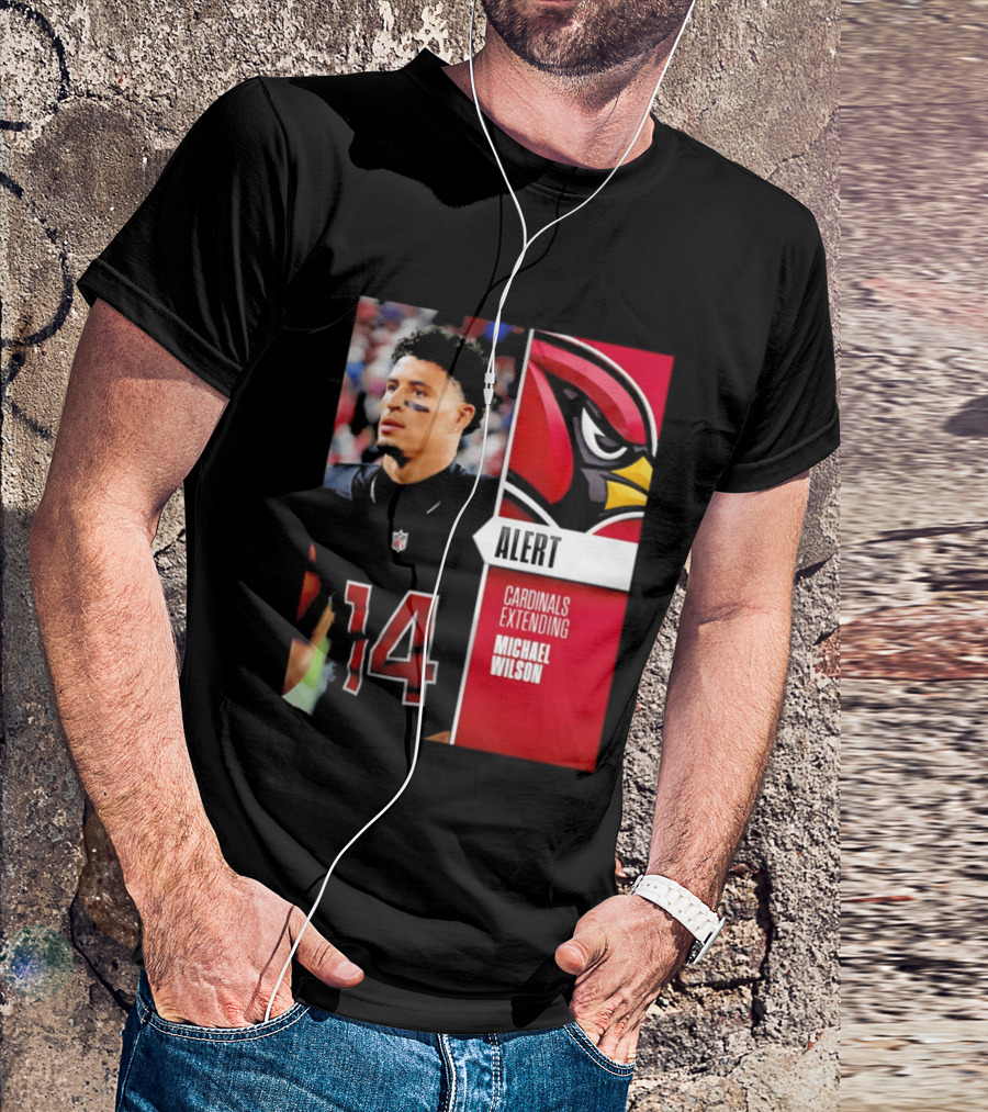 Alert Cardinals Extending Michael Wilson Arizona 14 T-Shirt