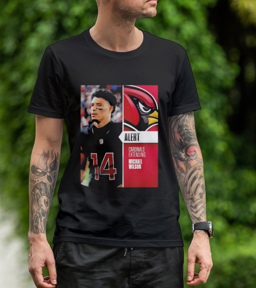 Alert Cardinals Extending Michael Wilson Arizona 14 T-Shirt