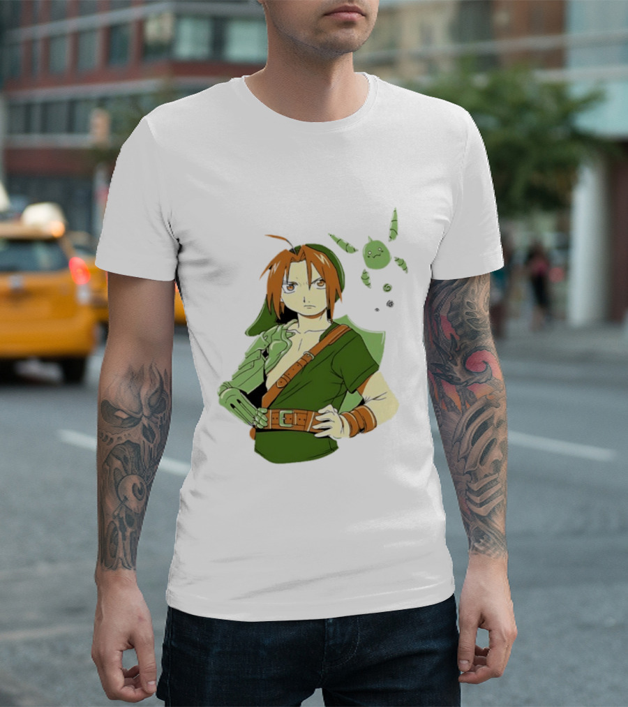 Edward Elric Crossover With Link Costume From Fullmetal Alchemist T-Shirt