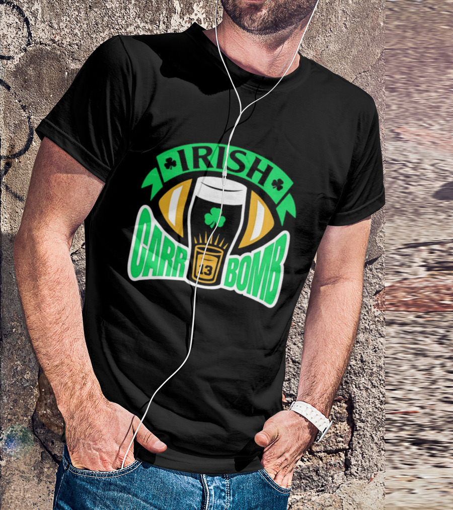 Notre Dame Fighting Irish Carr Bomb 13 Beer Pint T-Shirt