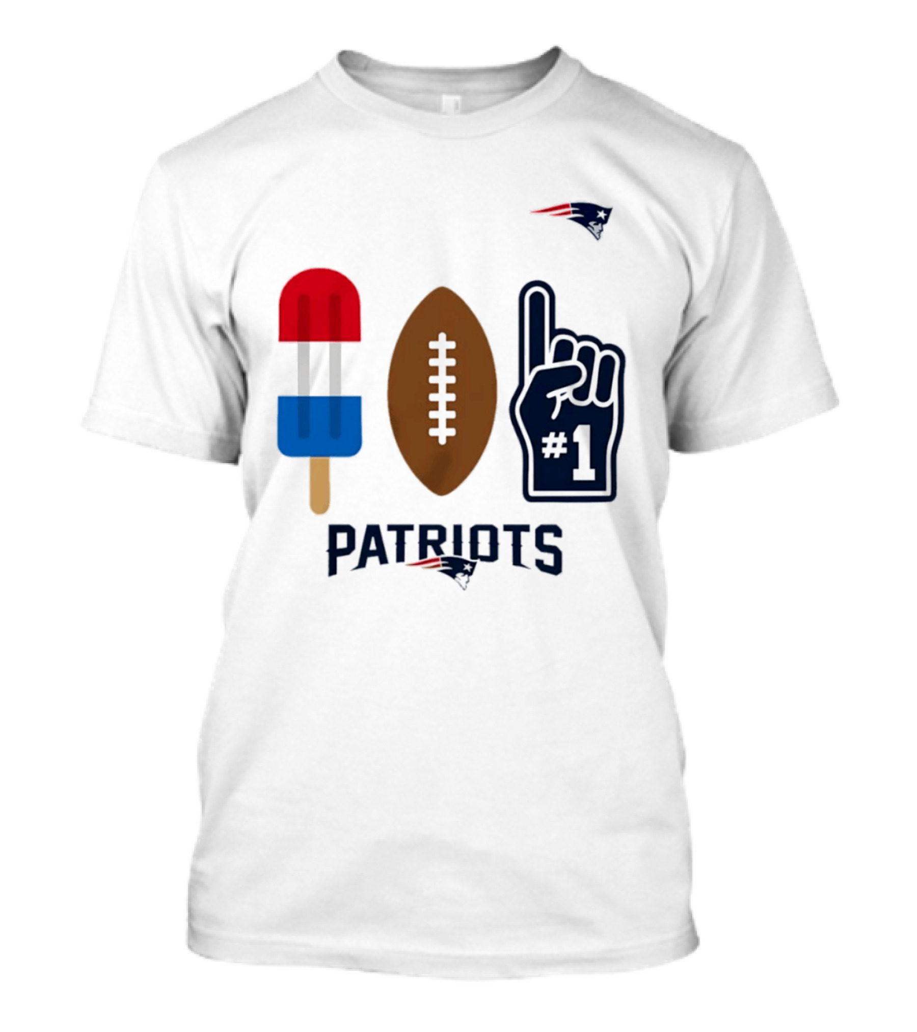 Patriots Americana Popsicle Football Number One Fan T-Shirt