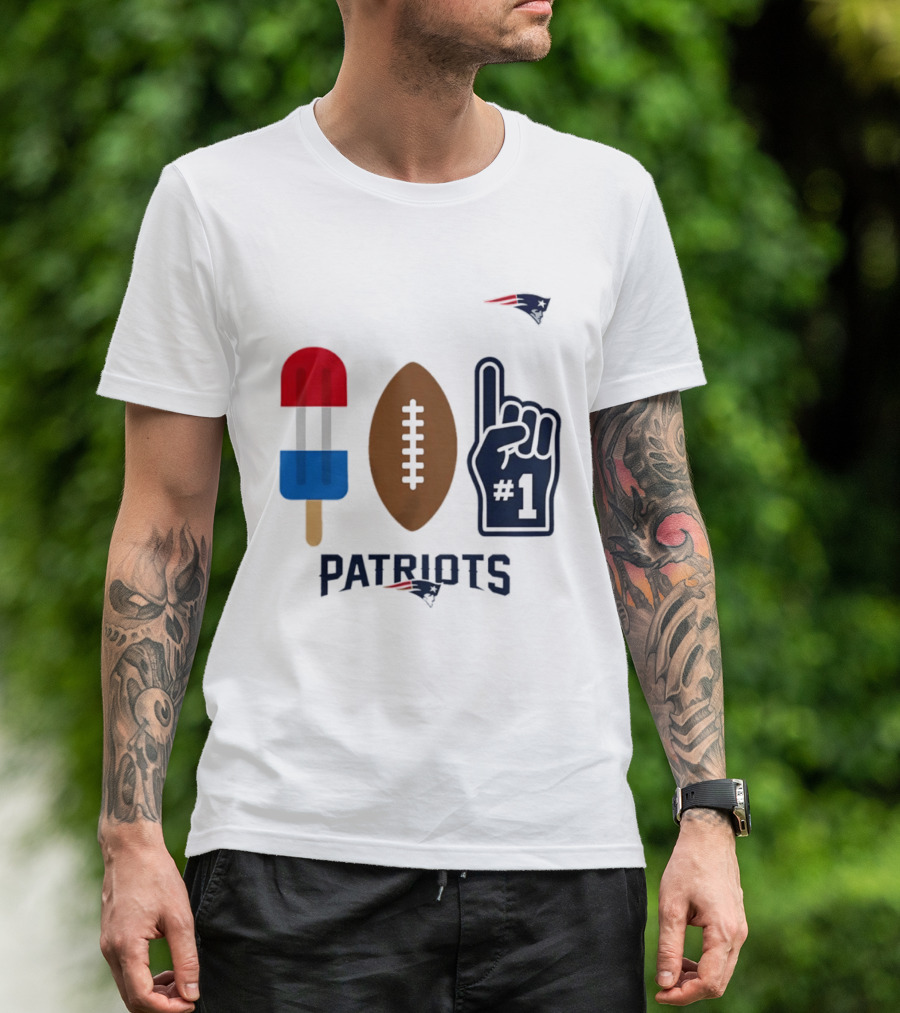 Patriots Americana Popsicle Football Number One Fan T-Shirt