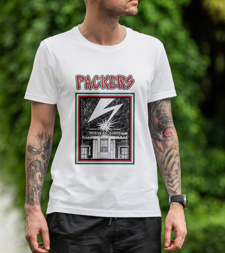 Packers Lambeau Field Green Bay Bad Brains Lightning Burst T-Shirt