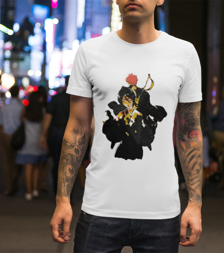 Rukia Kuchiki And Ichigo Kurosaki Spirit Battle Bleach Anime Fan Favorite Characters T-Shirt