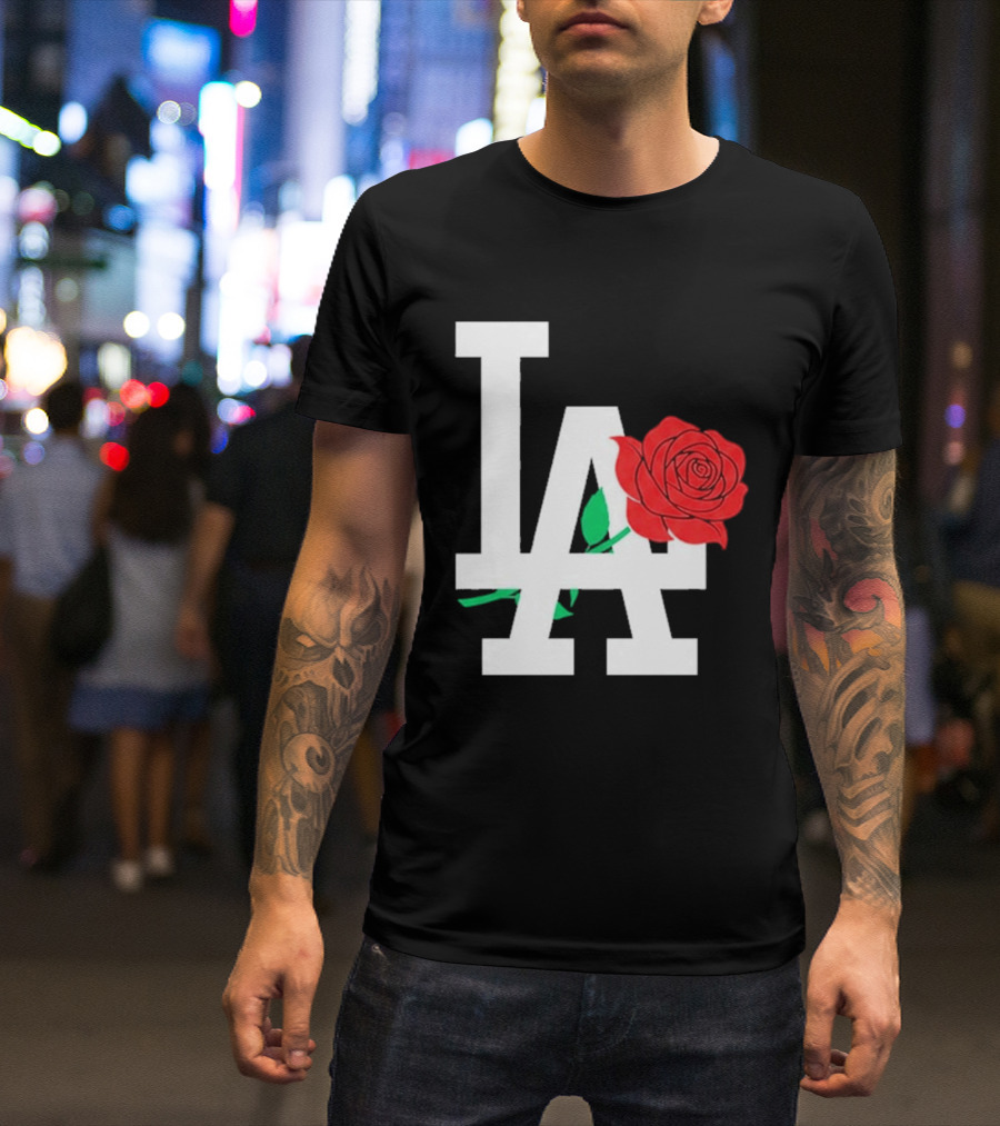 2026 Dodgers Date Night LA Rose T-Shirt