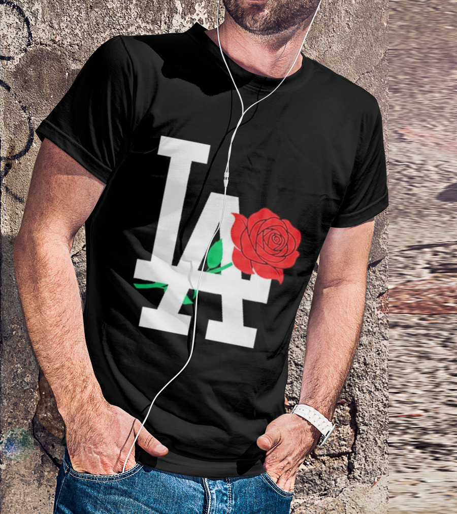 2026 Dodgers Date Night LA Rose T-Shirt