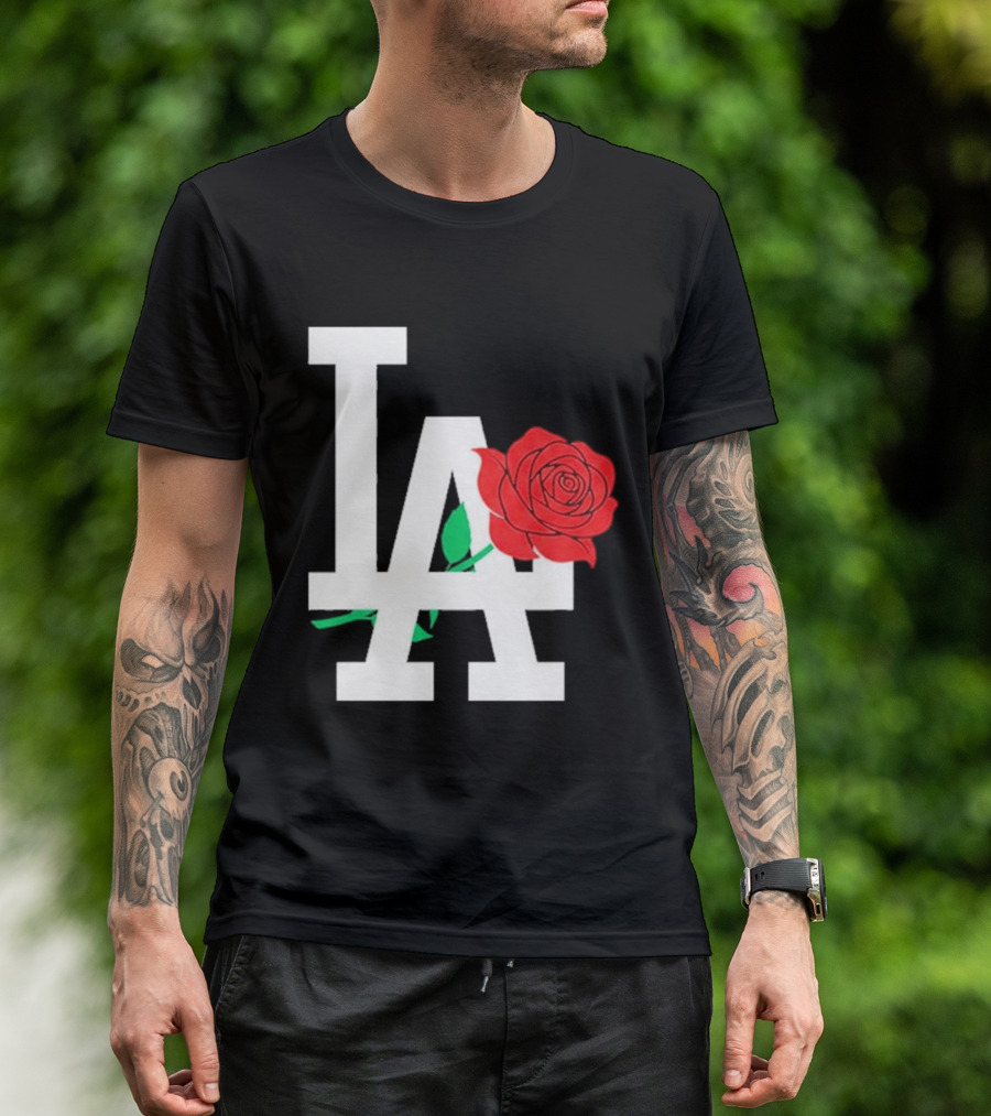 2026 Dodgers Date Night LA Rose T-Shirt