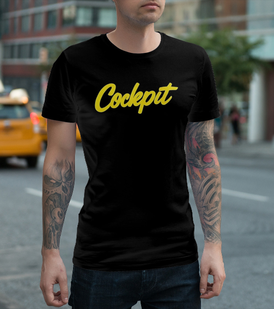 Cockpit Yellow Script T-Shirt