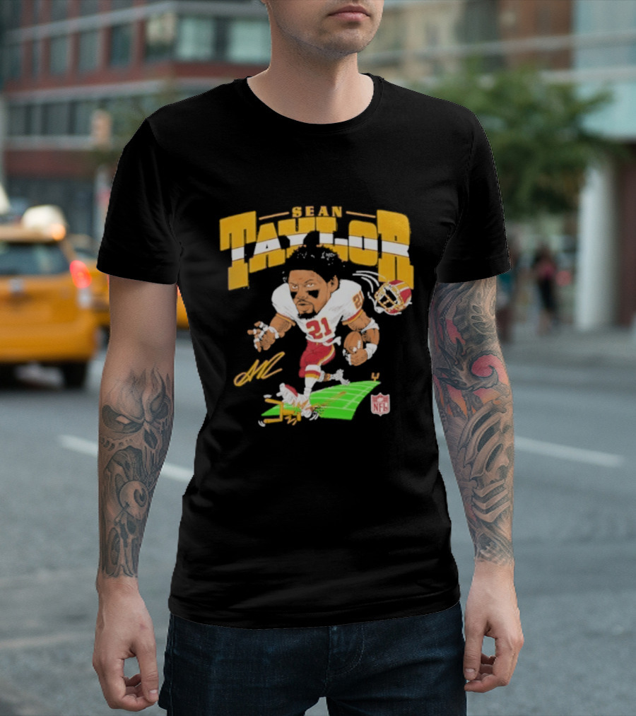 Sean Taylor NFL Football Caricature Washington Commanders 21 T-Shirt
