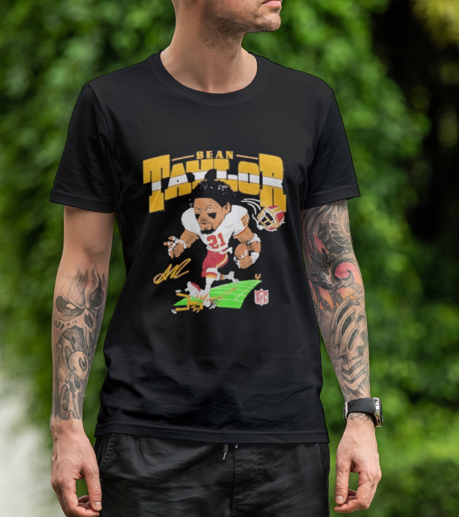 Sean Taylor NFL Football Caricature Washington Commanders 21 T-Shirt