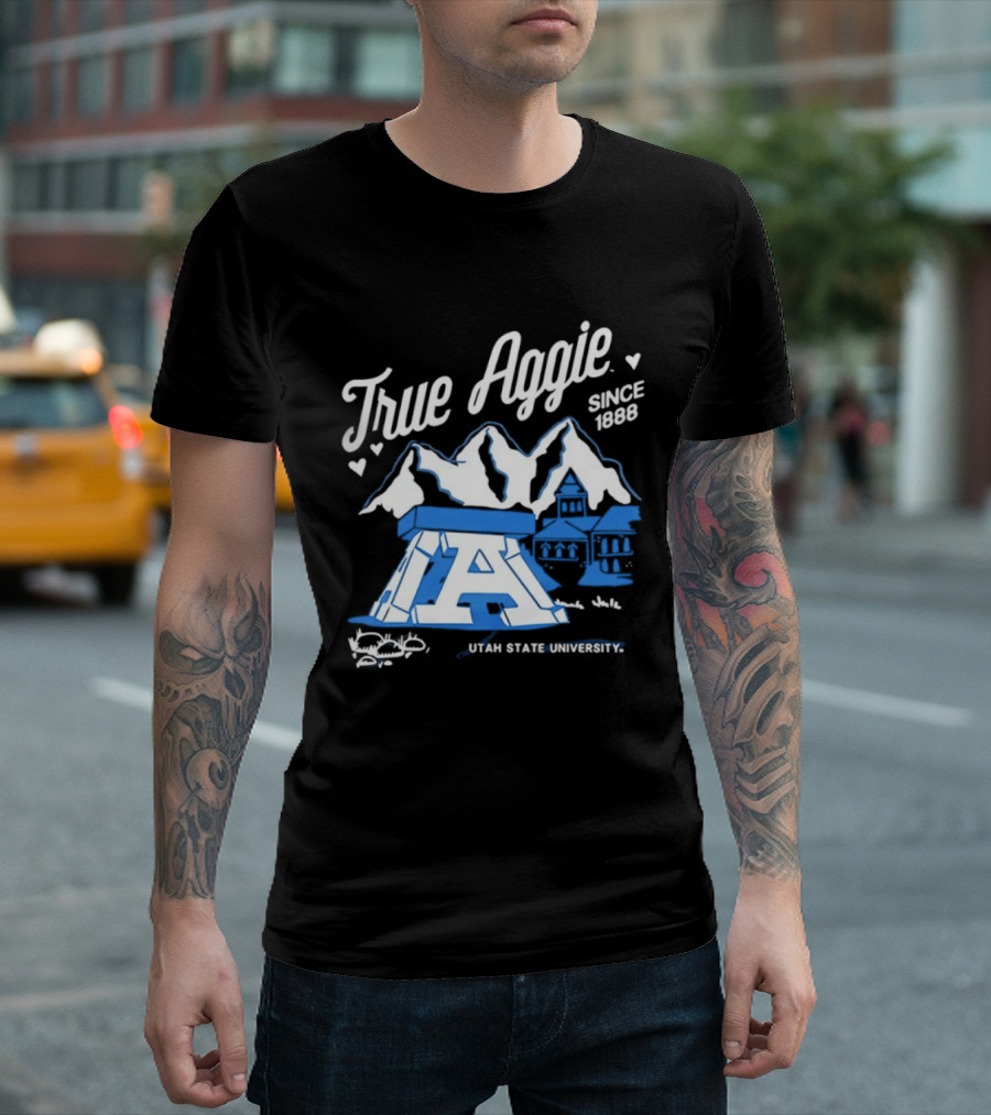 True Aggie 1888 Utah State University Heritage Iconography T-Shirt