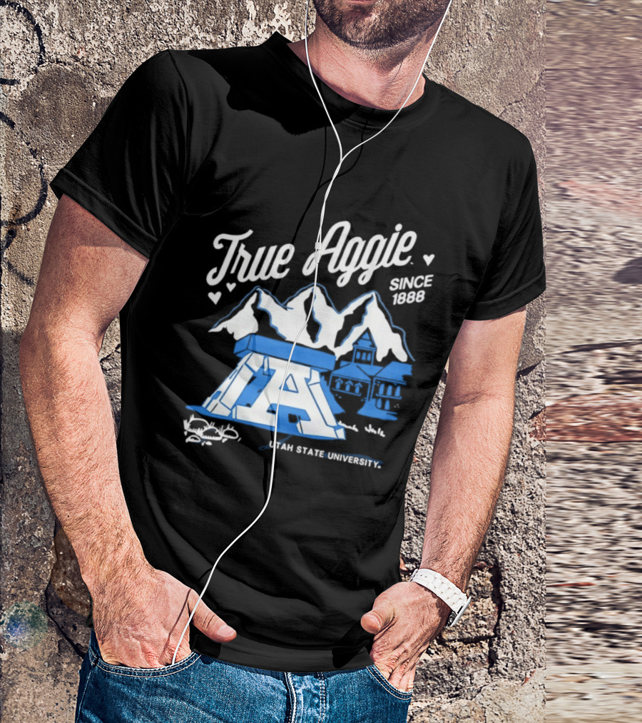 True Aggie 1888 Utah State University Heritage Iconography T-Shirt