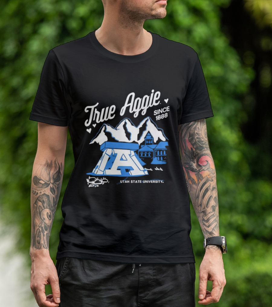 True Aggie 1888 Utah State University Heritage Iconography T-Shirt