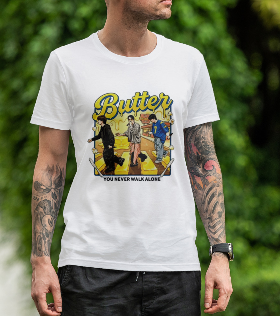 Butter BTS You Never Walk Alone Yellow Aesthetic Pop T-Shirt