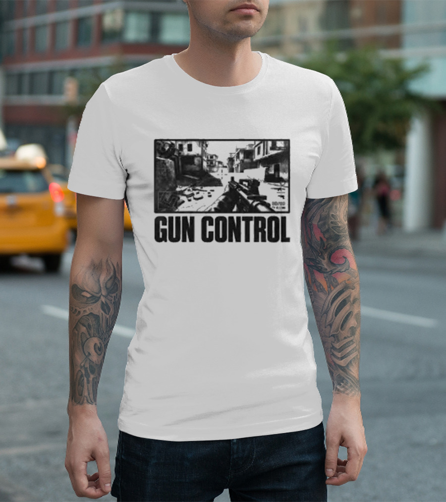 Christian Bale Movie Scene Gun Control T-Shirt