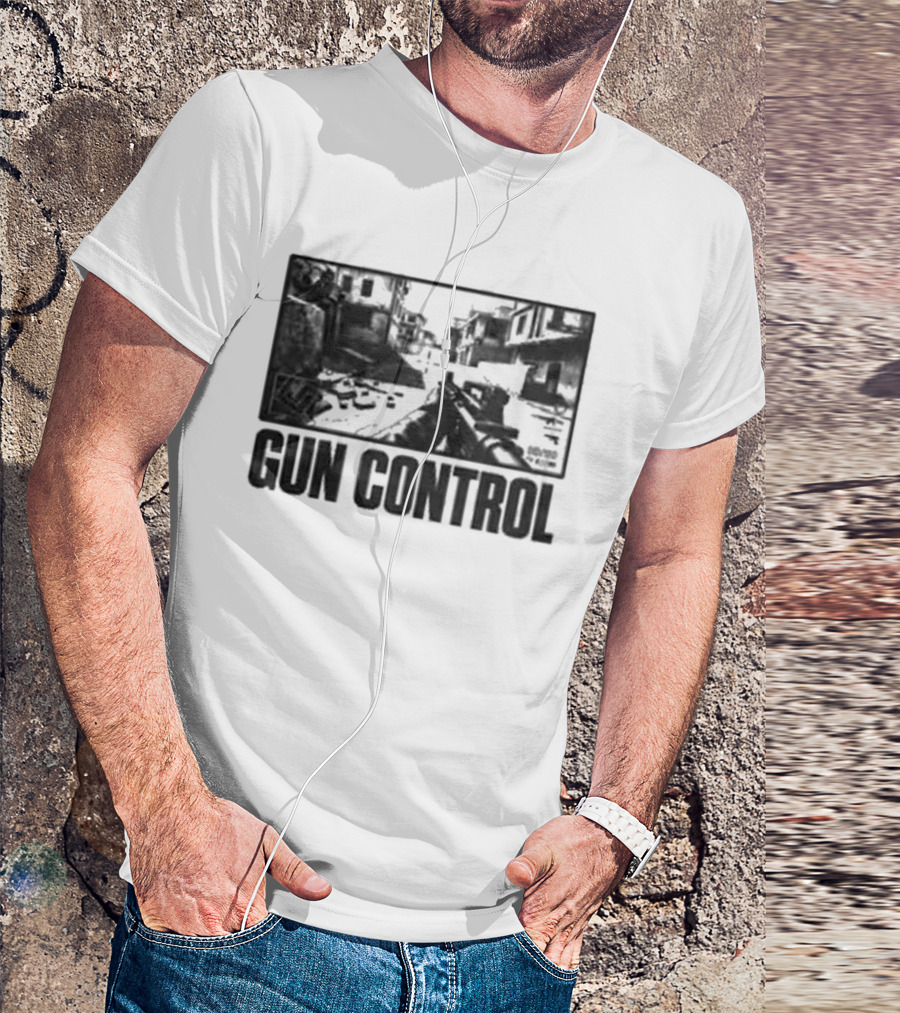 Christian Bale Movie Scene Gun Control T-Shirt
