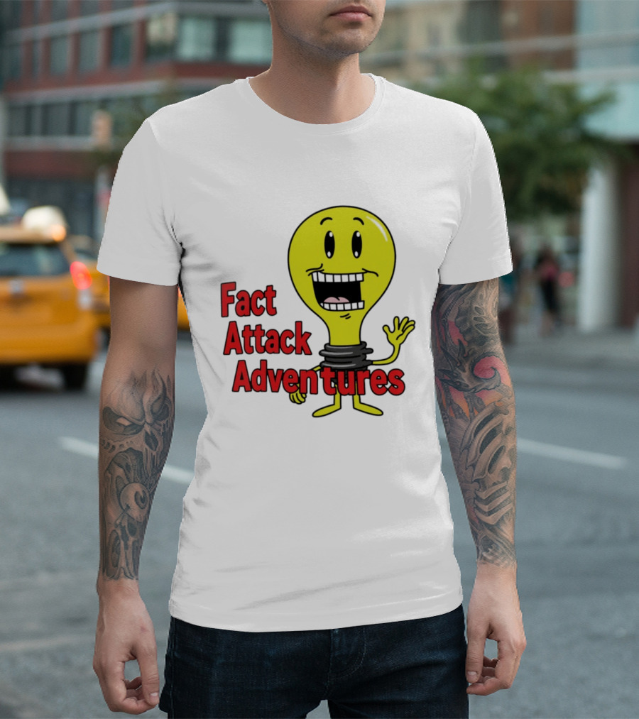 Fact Attack Adventures Smiling Light Bulb T-Shirt