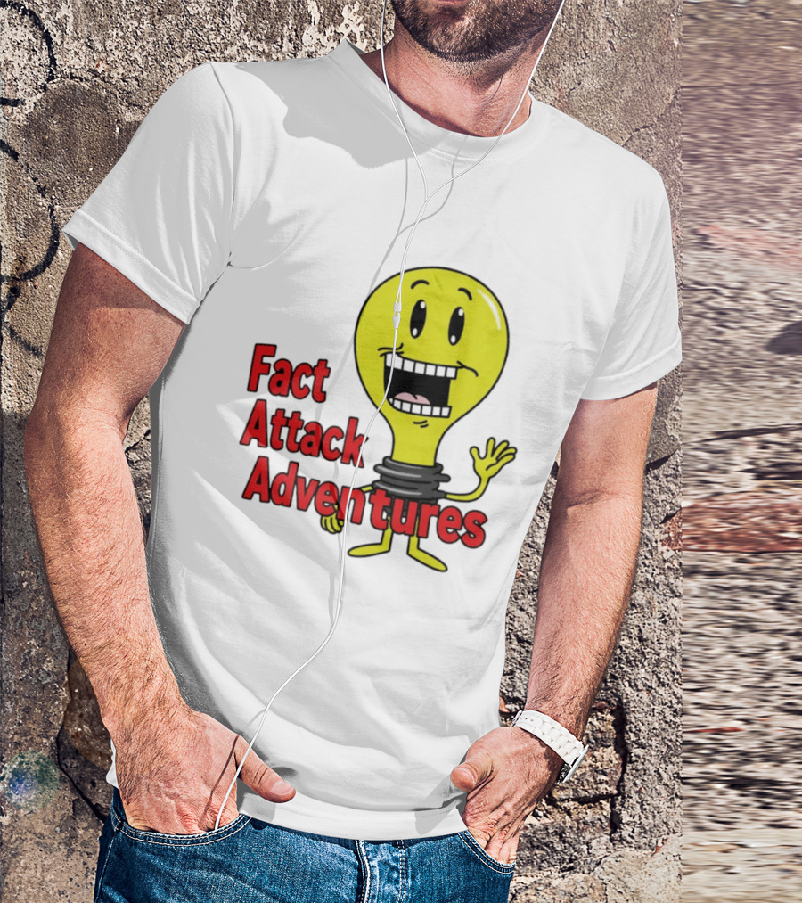 Fact Attack Adventures Smiling Light Bulb T-Shirt