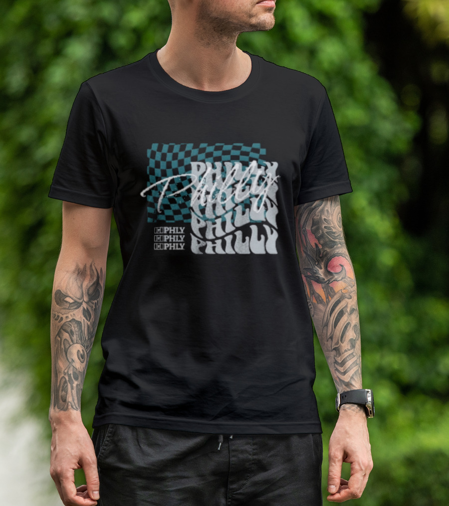 Philly Checkered Repeat Philadelphia Eagles Philly Philly T-Shirt