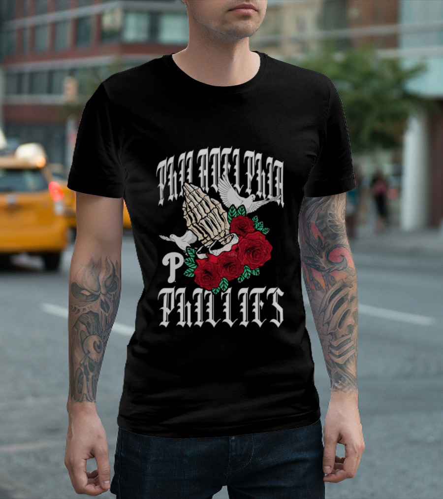 Philadelphia Phillies Gothic Bloom Halloween 2026 T-Shirt