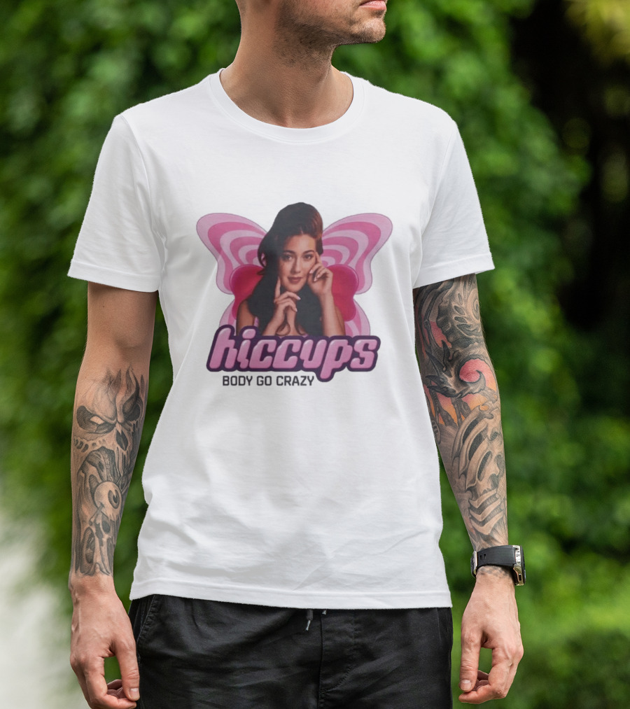 Hiccups Body Go Crazy Pink Butterfly Wings T-Shirt