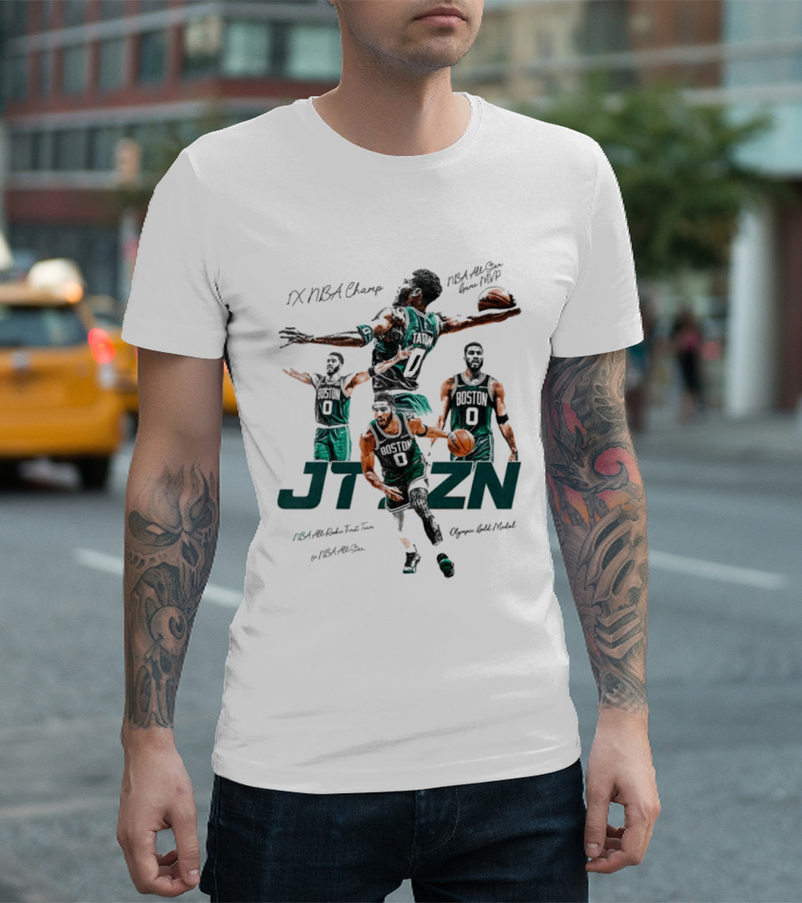 Jayson Tatum Boston Celtics JT SZN NBA Champ All Star Game MVP NBA First Team Oregon Gold Medal T-Shirt