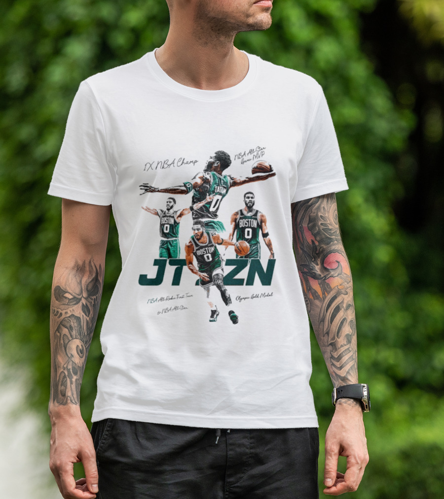 Jayson Tatum Boston Celtics JT SZN NBA Champ All Star Game MVP NBA First Team Oregon Gold Medal T-Shirt
