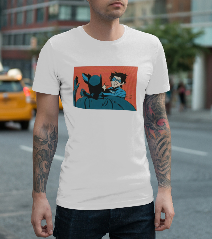 Nightwing Slaps Batman Dick Grayson Meme Comic Panel T-Shirt