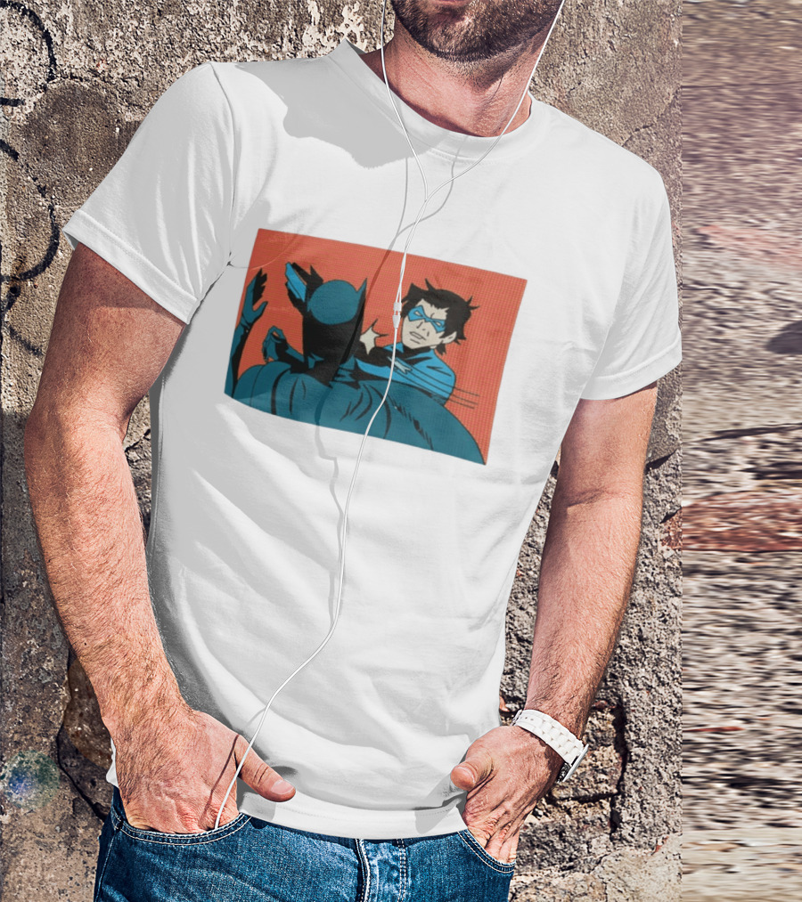 Nightwing Slaps Batman Dick Grayson Meme Comic Panel T-Shirt