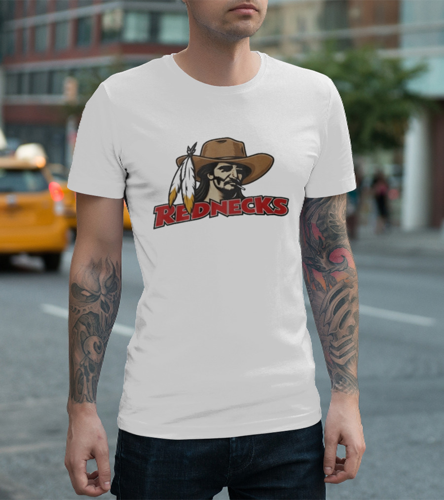 Rednecks Cowboy Icon With Feathered Hat T-Shirt