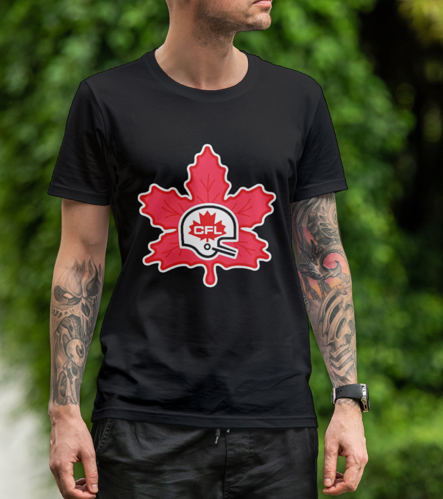 CFL Canadian Football Leaf Helmet T-Shirt