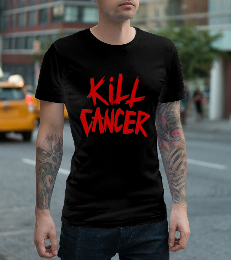 Kill Cancer Bold Red Text Awareness T-Shirt