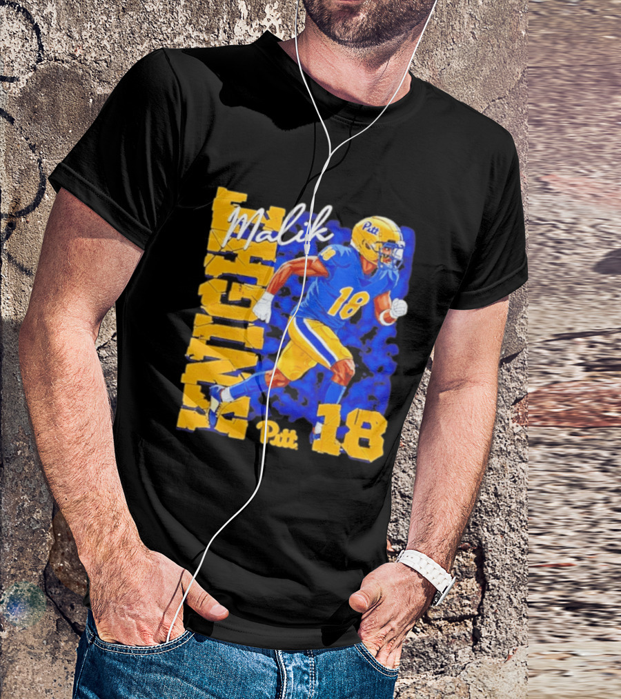 Malik Knight 18 Pitt Panthers Football Player T-Shirt