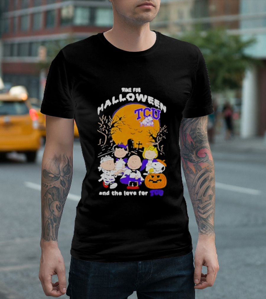 TCU Horned Frogs Halloween Snoopy Peanuts Time For The Love 2026 T-Shirt