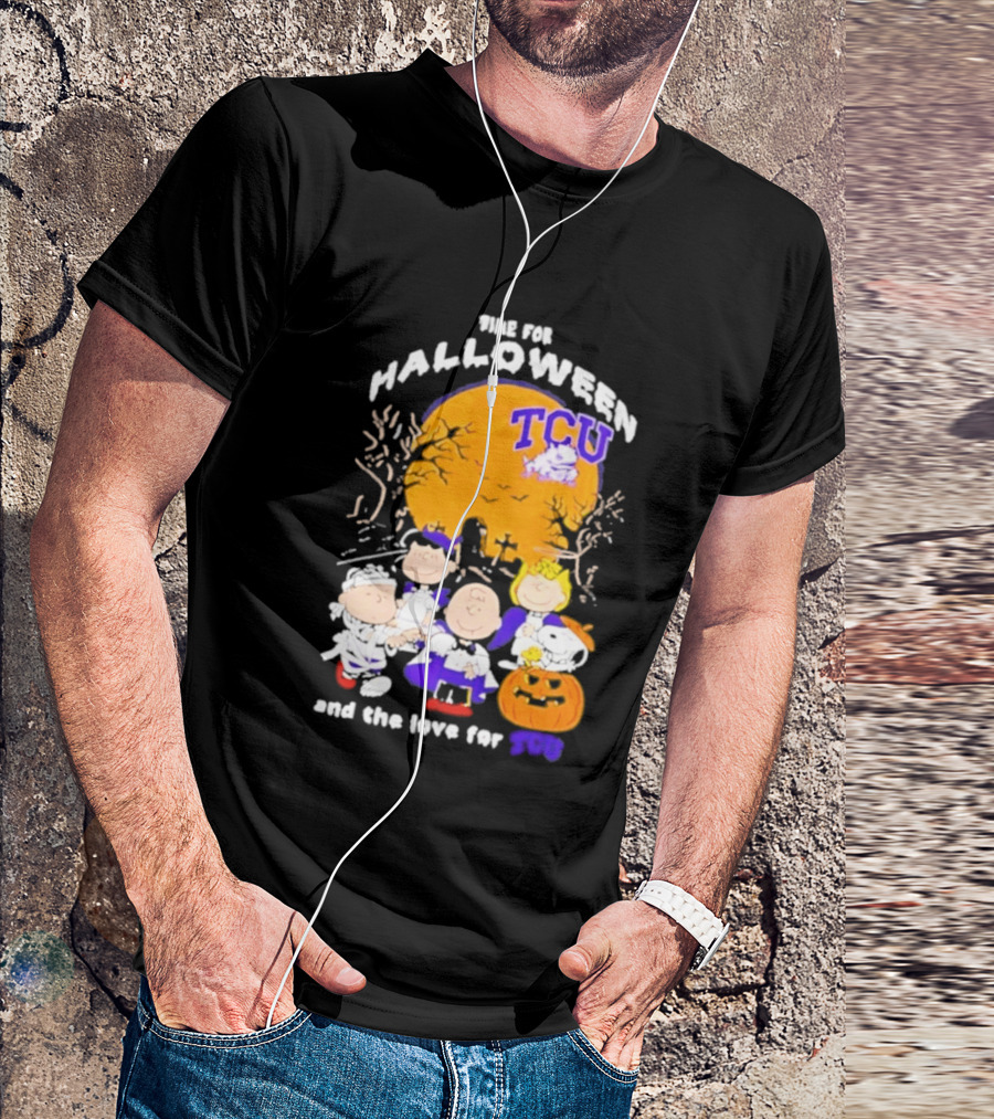 TCU Horned Frogs Halloween Snoopy Peanuts Time For The Love 2026 T-Shirt