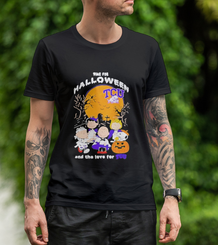 TCU Horned Frogs Halloween Snoopy Peanuts Time For The Love 2026 T-Shirt