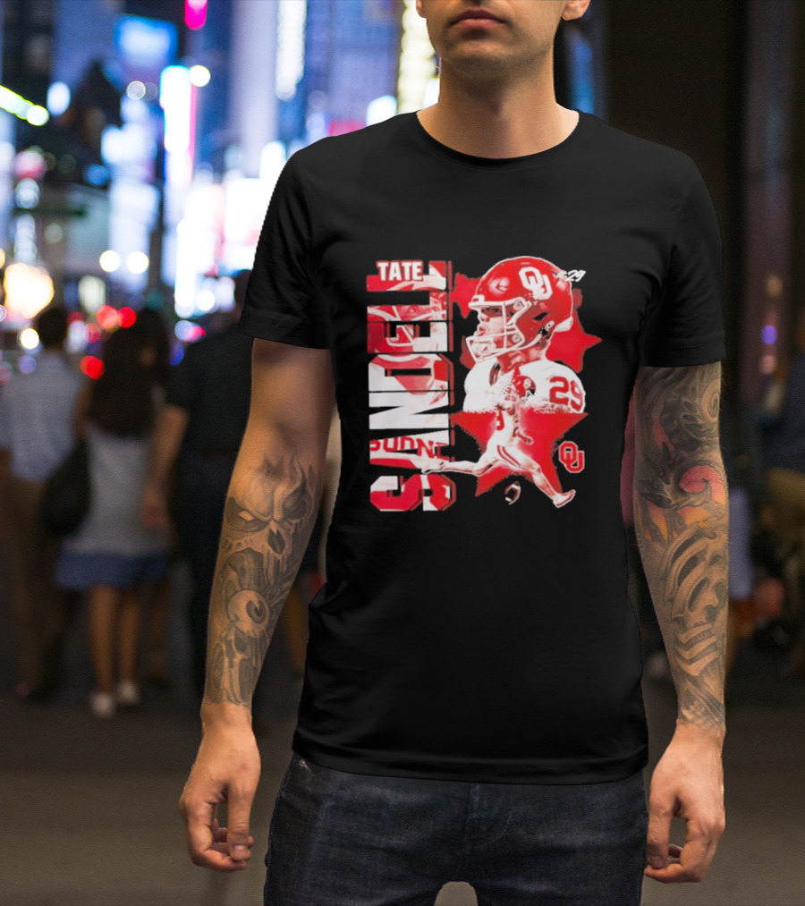 Tate Sandell 29 Oklahoma Sooners Football OU T-Shirt
