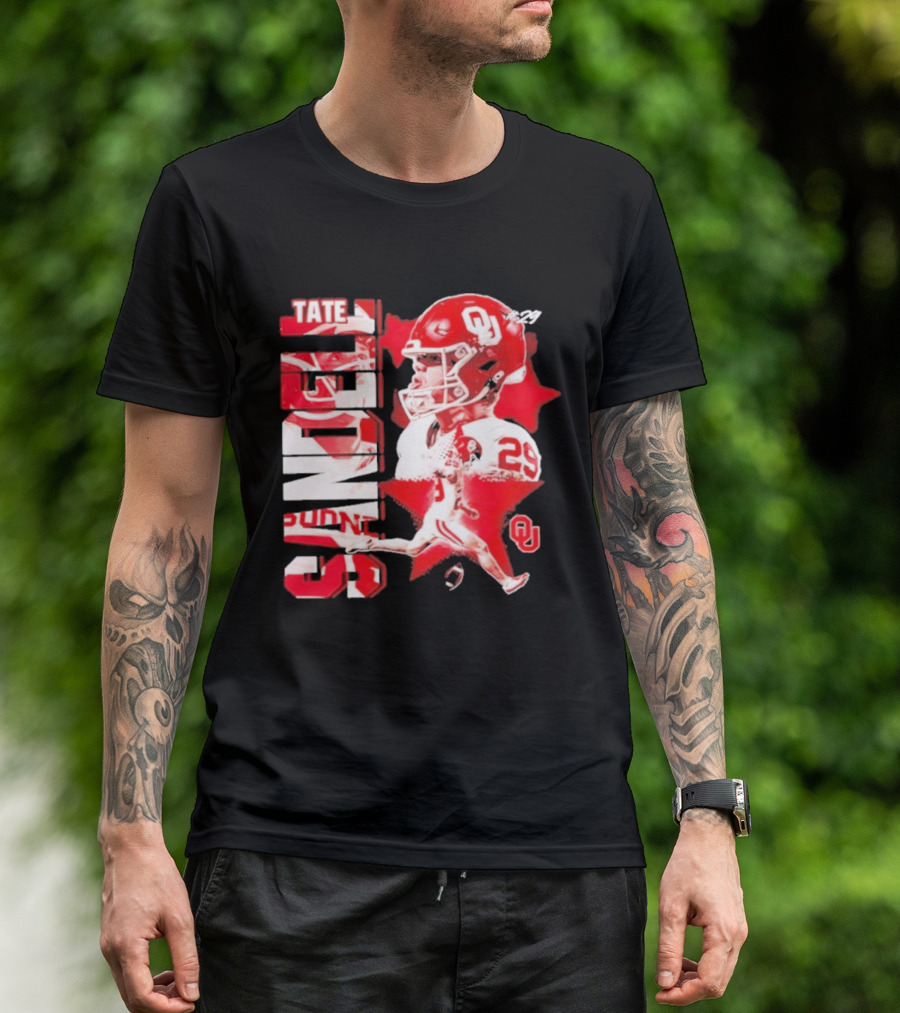 Tate Sandell 29 Oklahoma Sooners Football OU T-Shirt