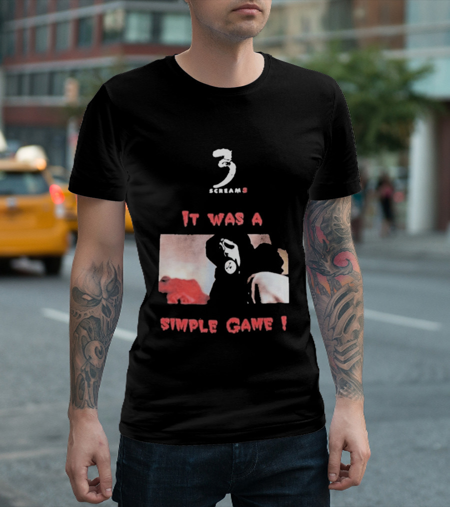 2026 Scream 3 It Was A Simple Game Retro Horror Movie Scene T-Shirt